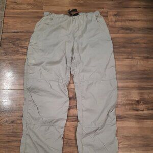 The North Face Hiking Pants Stow Pocket Women's Large Nylon Outdoors Light Khaki